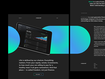 Layout exploration gradient hero landingpage layout product shapes splashpage web web design