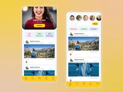 Social Media App app app design clean colors media socialmedia ui uiux