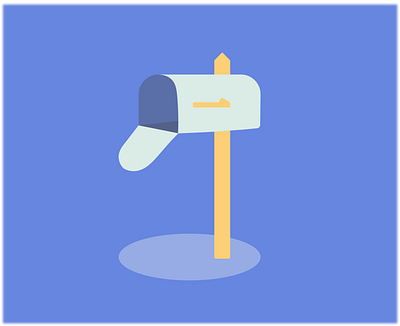 Mailbox 2d design illustration mail mailbox simple