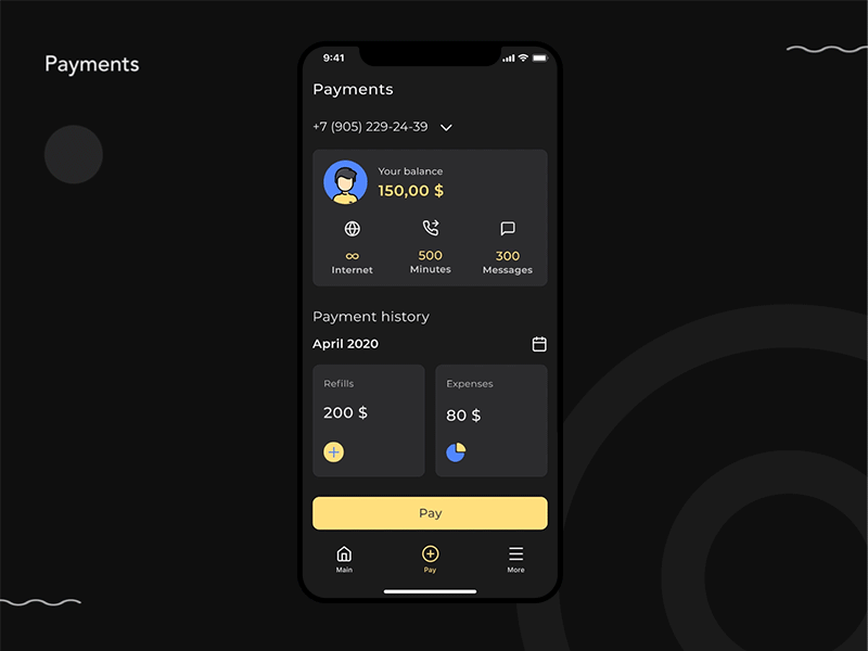 Payment animation animation app design telecom ui