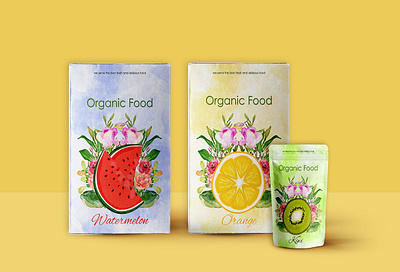 Organic Food Packing Design advertise advertising branding design doypack food illustration illustrator minimalistic mockup packaging packagingdesign photoshop pouch design product product design psd