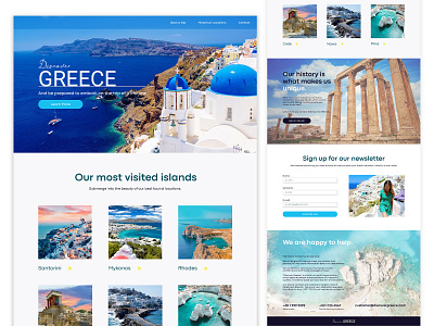 Daily UI - Day 3 concept dailyui dailyuichallenge day003 design greece landing page ui web design