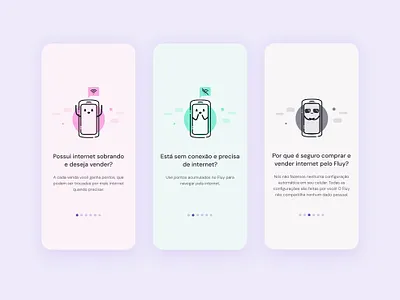 Fluy app illustration onboarding ui vector