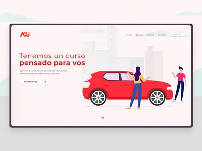 Driving School - Landing Page car drive landing page uidesign uiux website