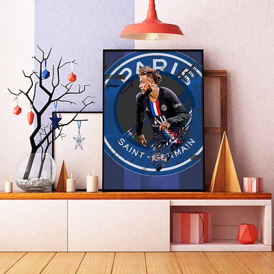 Football Poster Design adobe photoshop design football mbappe neymar posterdesign