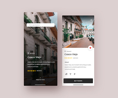 Casco Viejo - Visit Panama mobile mobile app design mobile design mobile ui travel visit