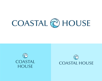 Coastal House branding coast coastal design flat icon logo minimal ocean oceanic residential typography wave wavelogo