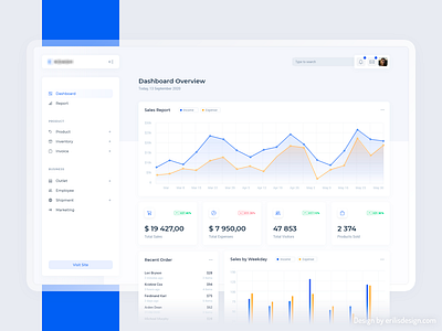 Dashboard / E-commerce Website admin admin dashboard adobe xd analytics app clean dashboard design ecommerce graph interface statistic statistics stats timeline ui uiux user interface ux web app