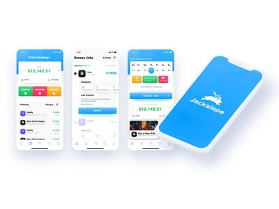 jackalope clay mockup branding design figma identity ios app design minimal mobile ui product design uiux