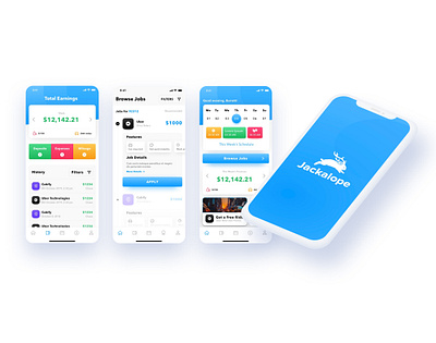 jackalope clay mockup branding design figma identity ios app design minimal mobile ui product design uiux