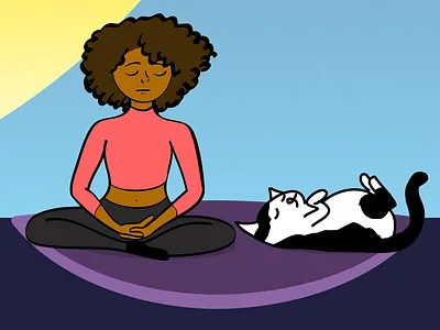 Me and Mo's meditation sesh illustration