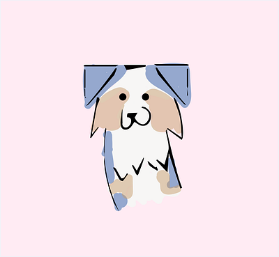 Australian Shepherd design icon illustration logo