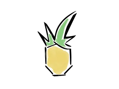Pineapple design illustration logo
