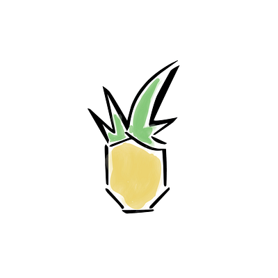 Pineapple design illustration logo