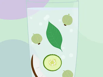 Gooseberry tea illustration