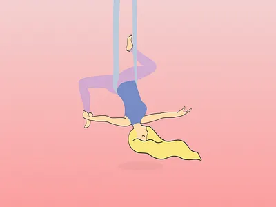 Aerial silks illustration