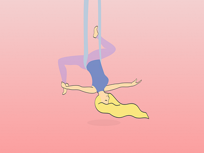 Aerial silks illustration