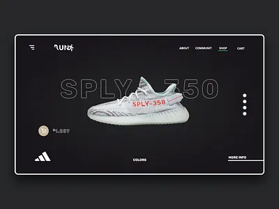Online Store concept design footwear design minimal nike store web