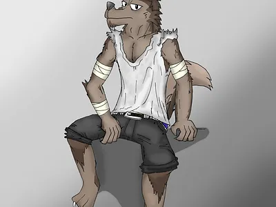 Character Design: Aiden (Posed) animation anthro anthrocharacter anthropomorphic anthrowolf badass cartoon character character character art characters graphicdesign illustration punk punkstyle wolf wolf character wolf oc