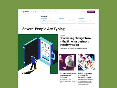 Slack Blog Redesign art direction blog editorial design web design