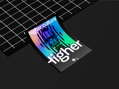Higher Mag adobe agency black brand identity branding design digital futuristic minimal visual identity