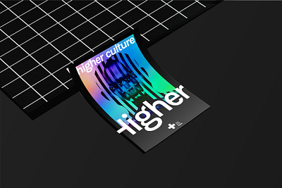 Higher Mag adobe agency black brand identity branding design digital futuristic minimal visual identity