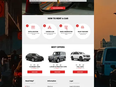 ZOOM RENTALS Web landing page