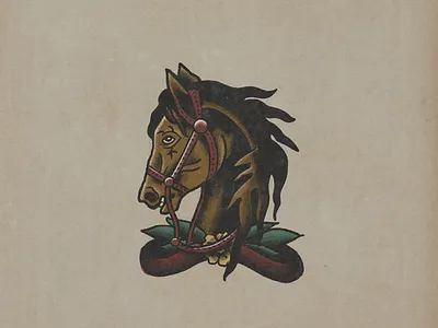 Illustration 1 art banner branding design graphic design horse icon illustration illustrator modern procreate retro tattoo traditional vector