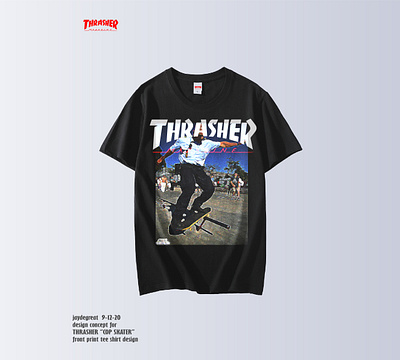 TRRASHER '' COP SKATER '' TEE CONCEPT app branding design icon illustration illustrator logo thrasher vector web