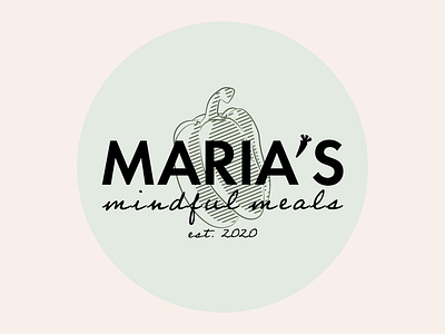 Maria's Mindful Meals Logo badge logo badgedesign branding design food foodblog logo