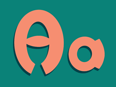 Aa flat design letter lettering type