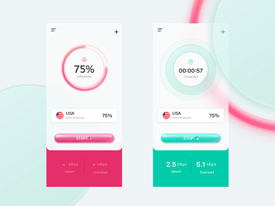 network app chart design interface network security ui vpn app