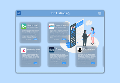 Daily UI 050 business clean clean ui daily ui daily ui 050 daily ui 50 dailyuichallenge job listing job listing design job listings job listings ui linkedin linkedin redesign professional ui ui designer uiux userinterface ux ux designer