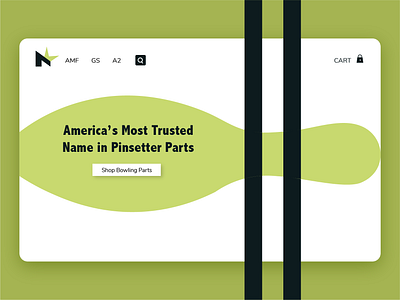Northstar Hero bowling pin design hero hero image minimal website