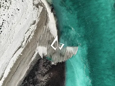 AB GLITCH AERIAL VIEW art beach brand branding color design designer logo ocean photoshop symbol texture