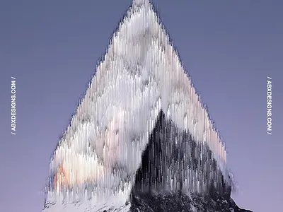 PIXELDISTORT STORIES 004 art artsy brand color design glitch mountain photoshop symbol texture