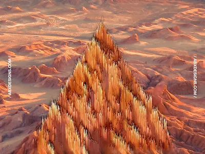 PIXELDISTORT STORIES 003 art artsy brand color desert design designer mountain photoshop typography