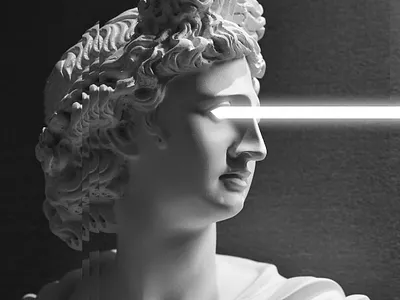 Roman Head Laser art brand color design designer photoshop roman symbol texture