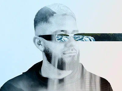 Me Double Exposure art brand branding color design doubleexposure nature photoshop selfportrait waterfall