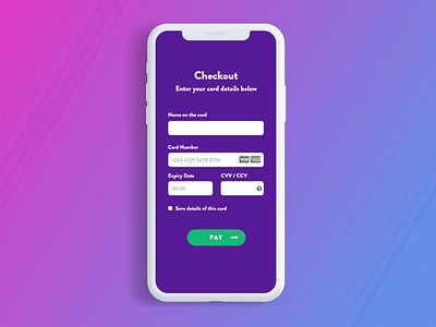 Checkout Page - Daily UI #2 adobexd app daily daily 100 challenge daily ui dailyui dailyuichallenge design first design icon minimal typography ui ux