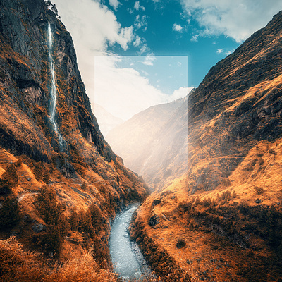 Fall Reflect 2 art color design designer glow nature photoshop surrealism texture