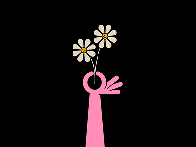 Vectober 25 - Buddy daisy flat flower hand illustration inktober line art vectober