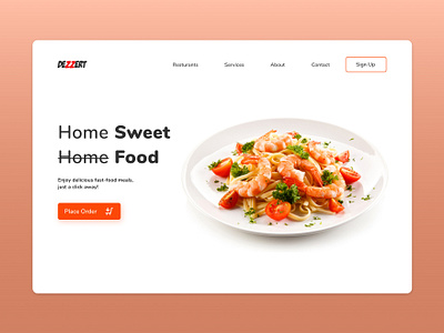 Dezzert Food Landing page app app design application cuberto dailyui dailyuichallenge design front end development graphic design halo lab landingpage ui ui library ui8net uidesign uiux ux uxdesign webdesign