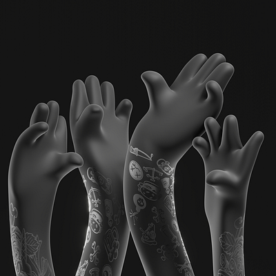 LES MAINS / HANDS 3d cartoon character characterdesign expressions gesture hand hands illustration