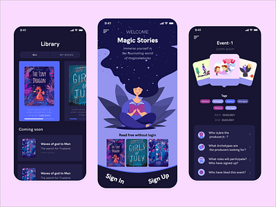 Books marketplace mobile app androidapp books figma illustration iosapp magic marketplace marketplace app mobile app design mobile design mobile ui online store reader app stories ui8 ui8net uidesign uiuxdesign uplabs