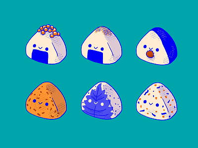 Onigiri 1 ball cute illustrator japan japanese kawaii onigiri procreate rice