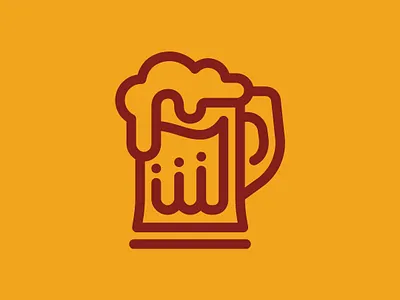 Day 36 - Beer - 100 Icons Daily 100days beer design icon illustration leeayr logo minimal pint vector