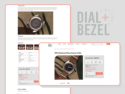 Dia l& Bezel agency auction business collection design professional typography upqode watches webdesign wordpress wordpress design wordpress development