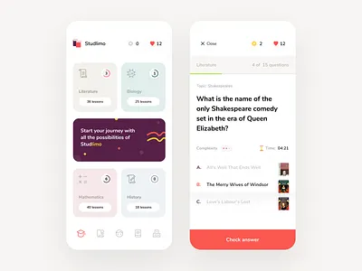 Studlimo - Education App app dashboard design education interface ios learning product school session student study toglas ui ux