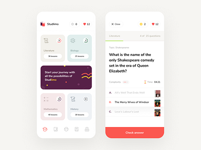 Studlimo - Education App app dashboard design education interface ios learning product school session student study toglas ui ux